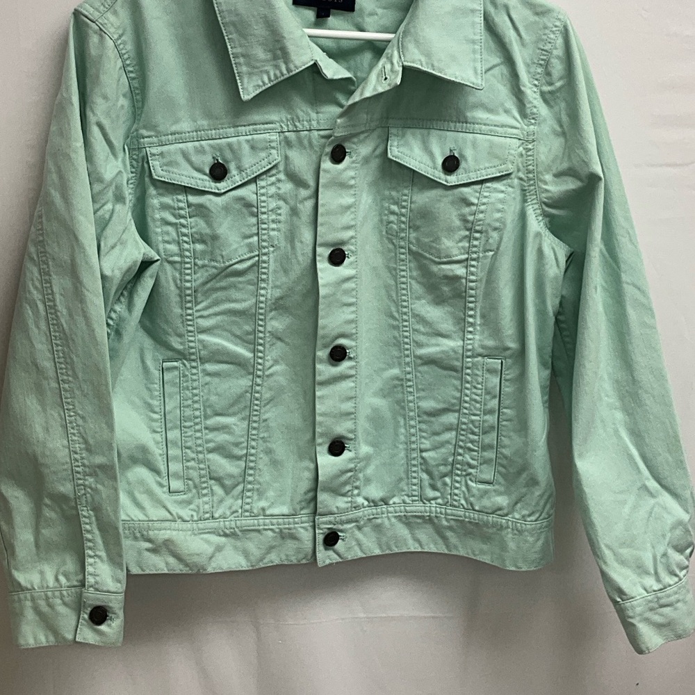 Talbots Light Green Denim Jacket - Picture 4 of 7
